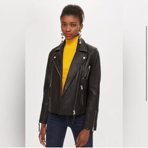 Top shop Dolly Leather Biker Jacket
